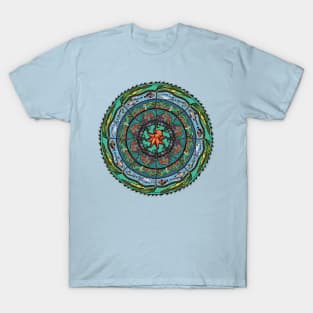 Salish Sea Mandala -light blue T-Shirt